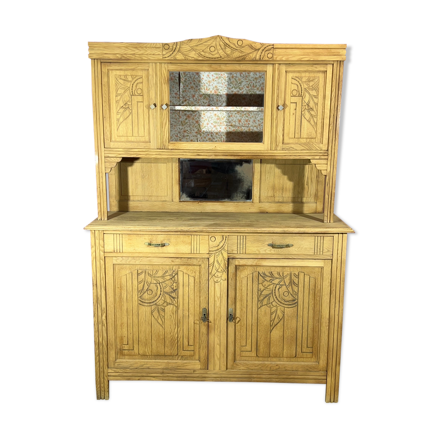 Buffet cupboard in oak brut art deco 1940-50