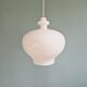 Scandinavian pendant light in white opaline, HA Jakobsson, 1960