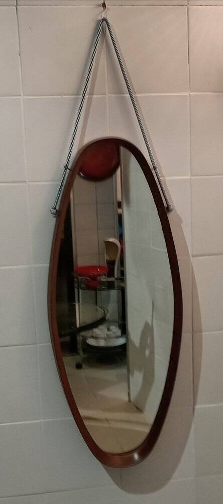 Vintage oval mirror, 1960s
