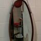 Vintage oval mirror, 1960s