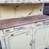 Buffet double patine  jaune tendre