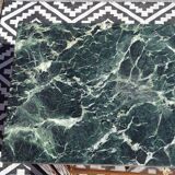 Flamed mahogany enfilade with sea green marble in Empire style.