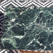 Flamed mahogany enfilade with sea green marble in Empire style.