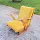 Sleigh armchair of the 40s/50s in oak