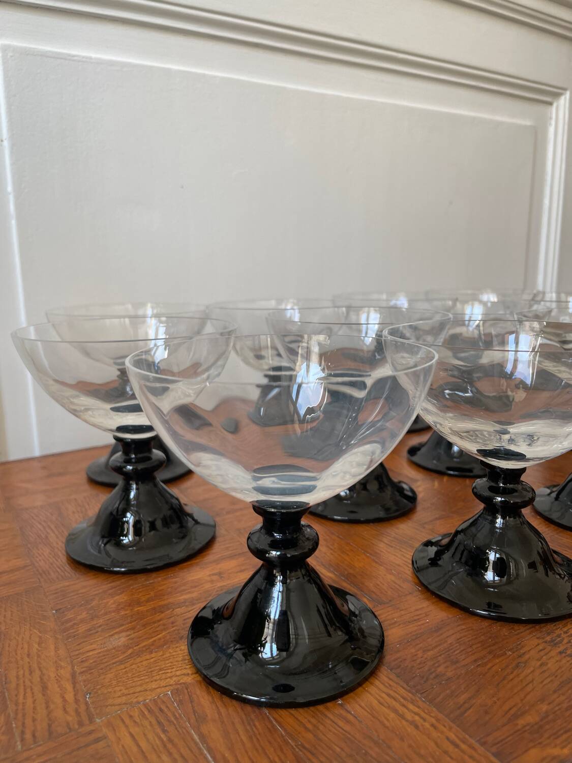 Set of 12 retro dessert cups
