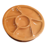 Set of 6 round plates with Gien France compartments