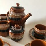 Sarreguemines earthenware coffee service