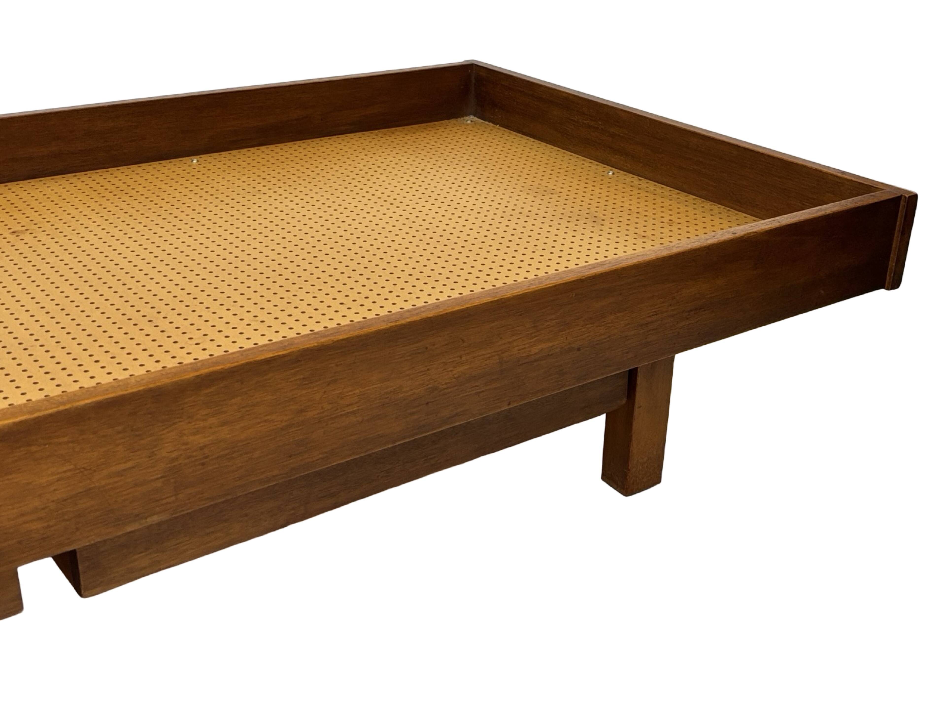 Vintage daybed with drawers 1960s in teak minimalist design