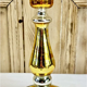 Old candle holder XIX gilded mercurized eglomised glass