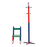 Ensemble portemanteau et chaise Pierre Sala, 1980