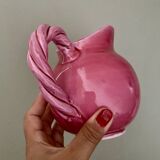 Vintage pink ceramic pitcher Vallauris