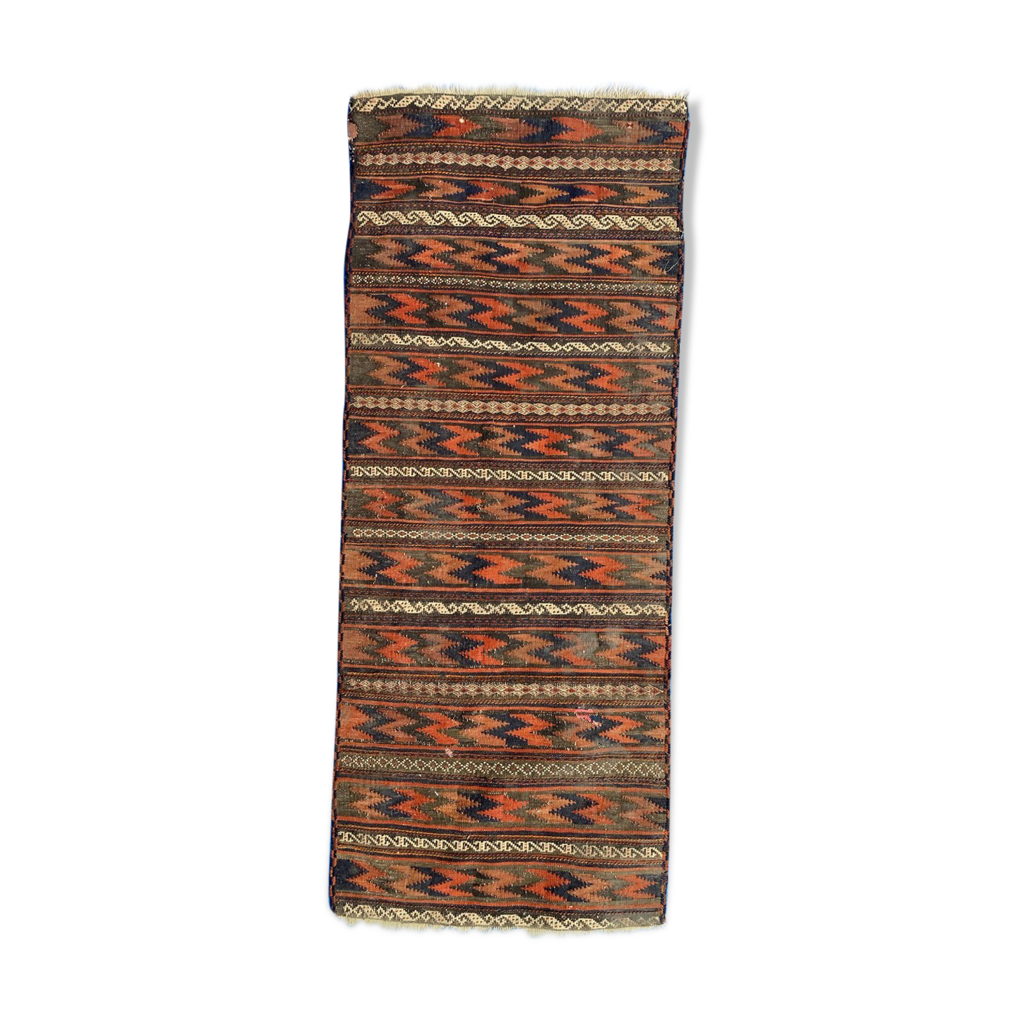 Kilim ancient Turkish rug 51x127 cm