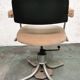 Fauteuil vintage industriel en laine et cuir, 1950