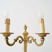 Sconces midcentury, pair of French wall sconces brass bronze