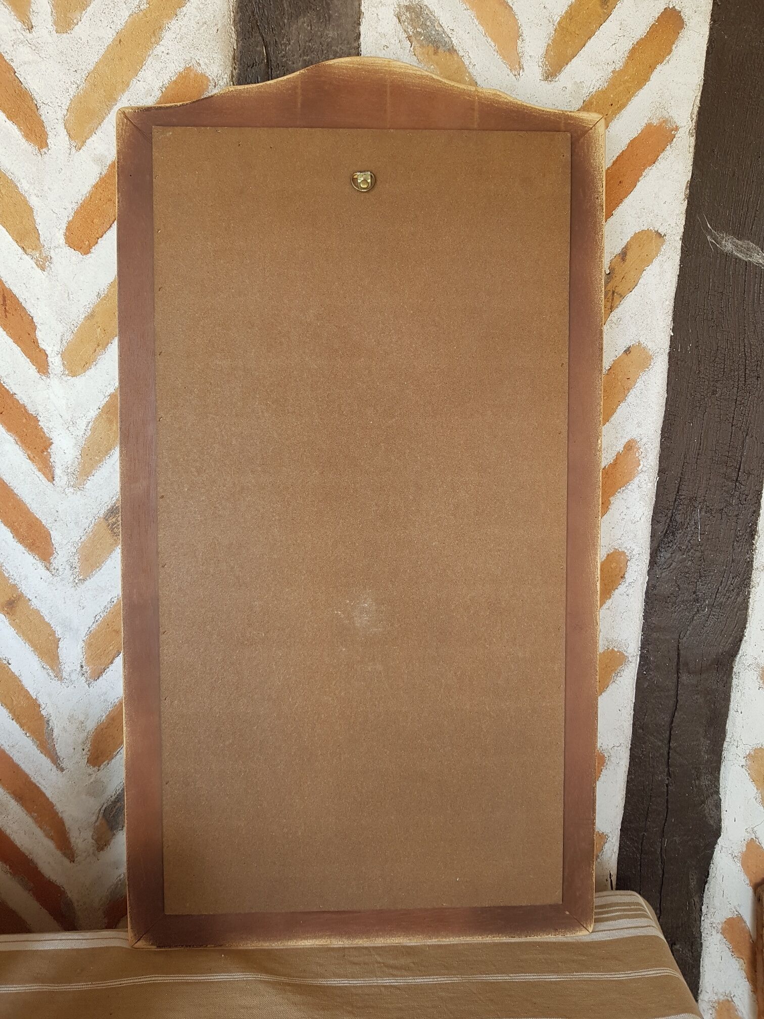 Rectangular mirror solid sandblasted beech 43x76cm