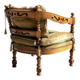 Giorgetti / classic armchair in art deco style / italy 1970s