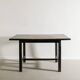 French Mid Century Black Wooden Ebonized Cabin Dining Set, 1950s