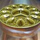 Vintage earthenware egg tray, Sacavém Portugal, 60s-70s