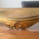 Shelf in wood and gold paint