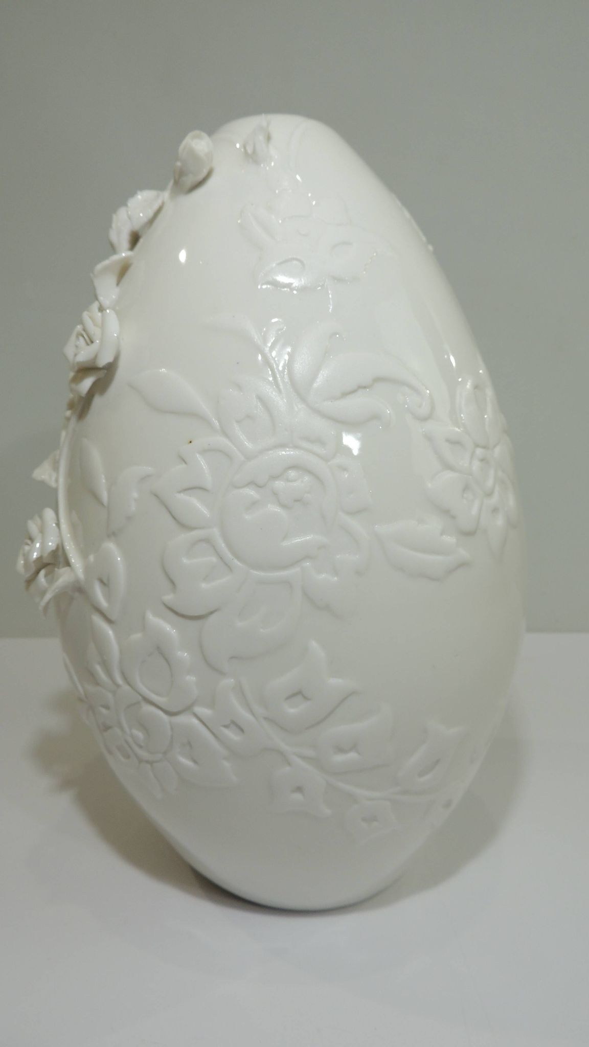 Vase porcelaine barbotine /vintage