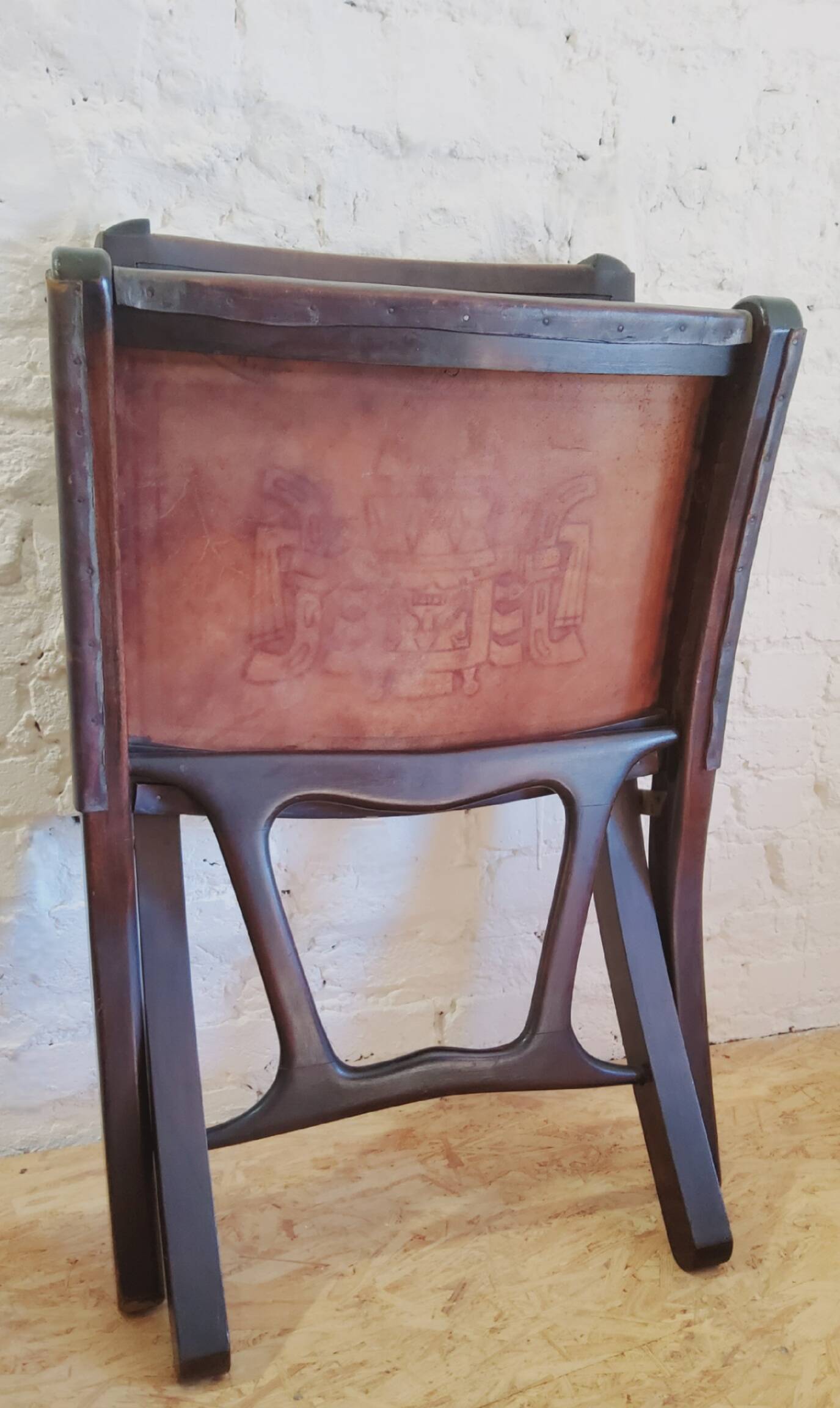 Pair of "Relax" armchairs in leather and wood, Angel I. PAZMINO - 1950