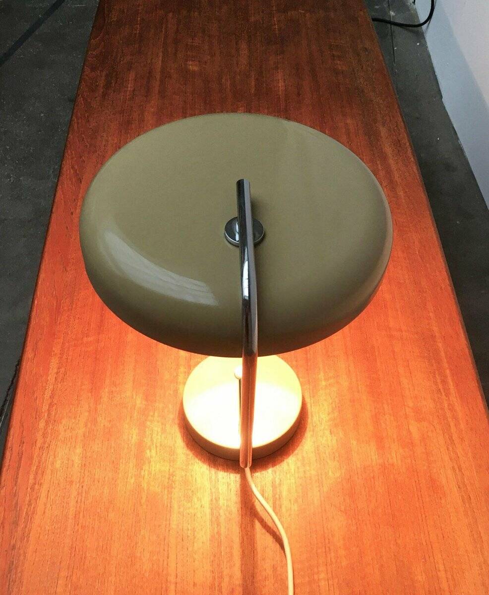 Minimalist German table lamp from the mid-century space age by Hustadt Leuchten, 1960s.