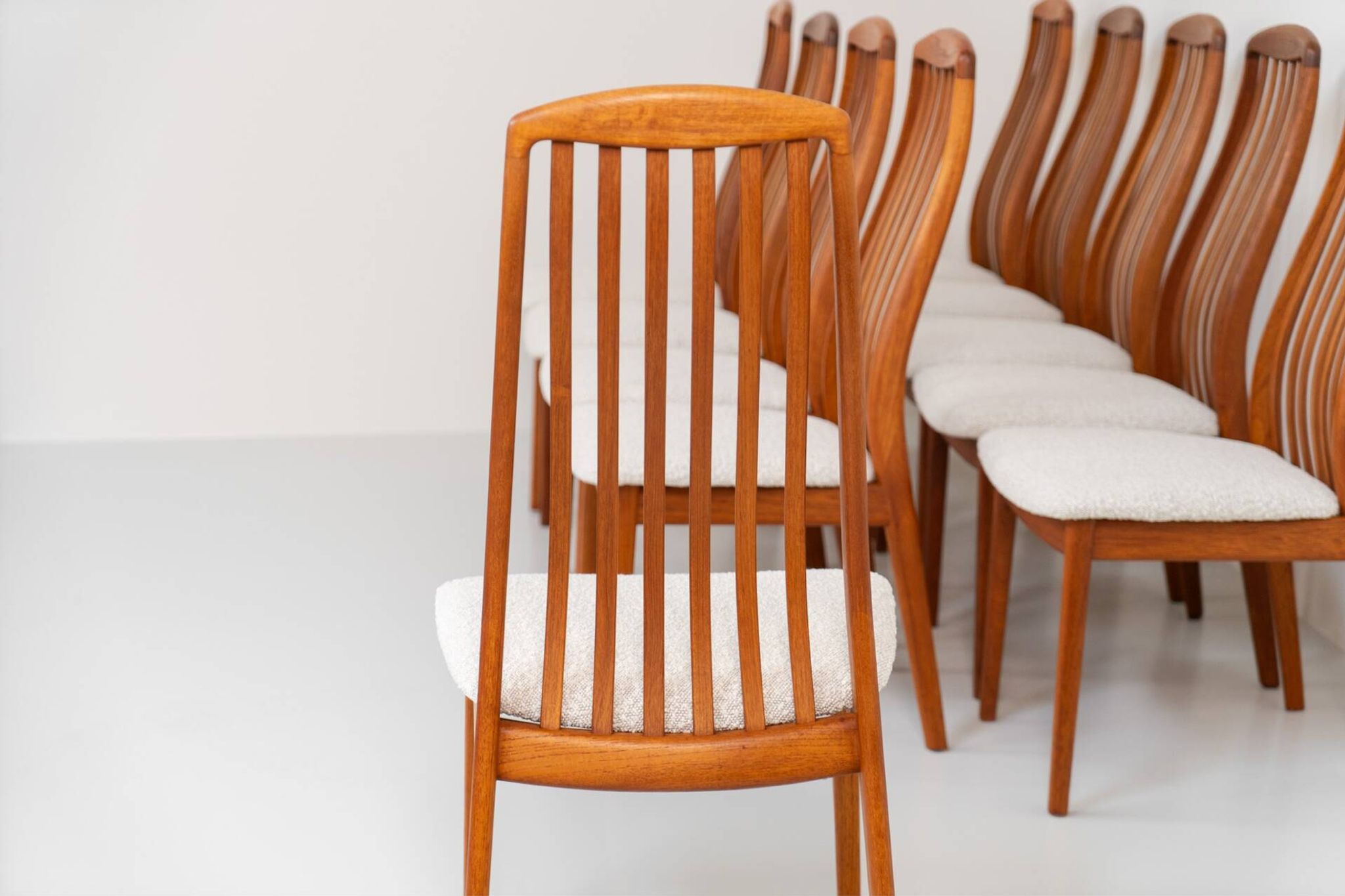 Set of 10 dining chairs by Kai Kristiansen for Schou Andersen (Denmark