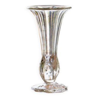 Vase ancien art deco en verre épais