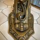 Carved wooden and marble console