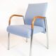 Chaises de salle à manger - Modèle B8 - Acajou - Revêtement en tissu bleu - Duba