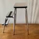 Vintage step stool in white formica and chrome steel