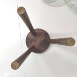 Solid wood farmhouse tripod stool