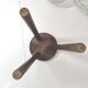Solid wood farmhouse tripod stool
