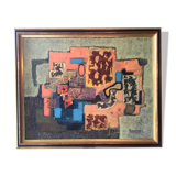 French school of the 20th century. Important framed oil on canvas signed Ramard