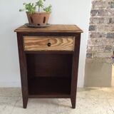 Vintage compass leg bedside cabinet
