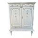 Antique patinated Louis XVI buffet, marble top.