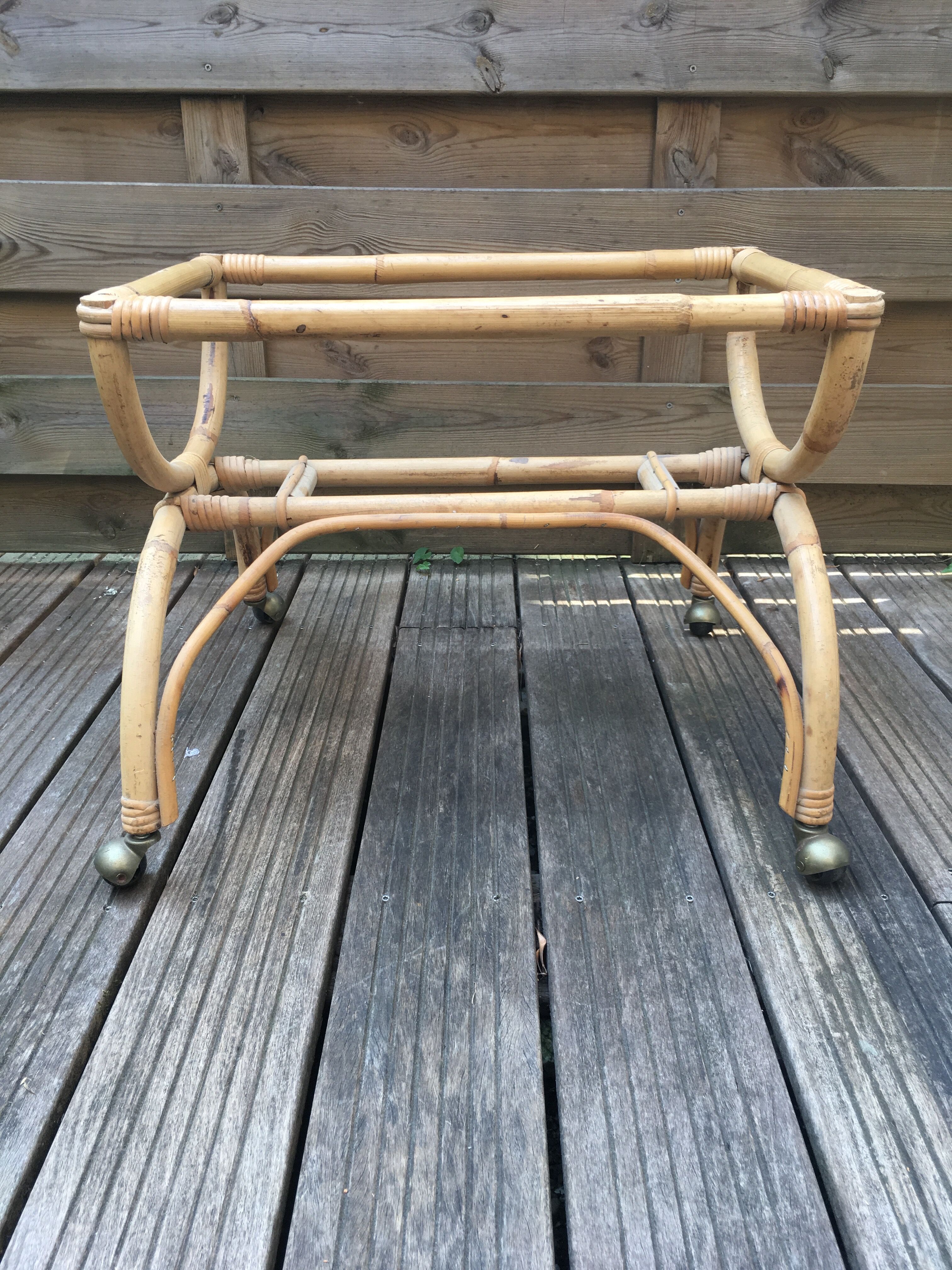 Vintage rattan basket