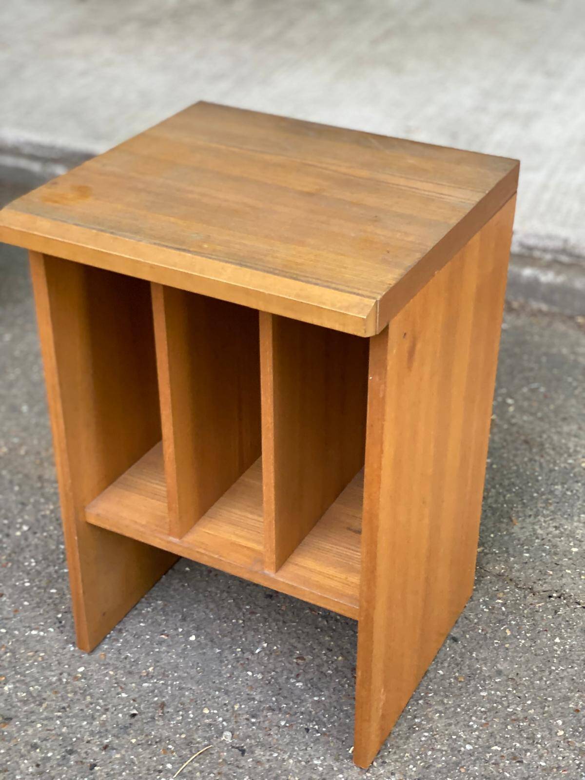 Pair of Scandinavian wooden vinyl furniture