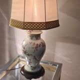 Lamp asia porcelain butterfly pattern and fleural