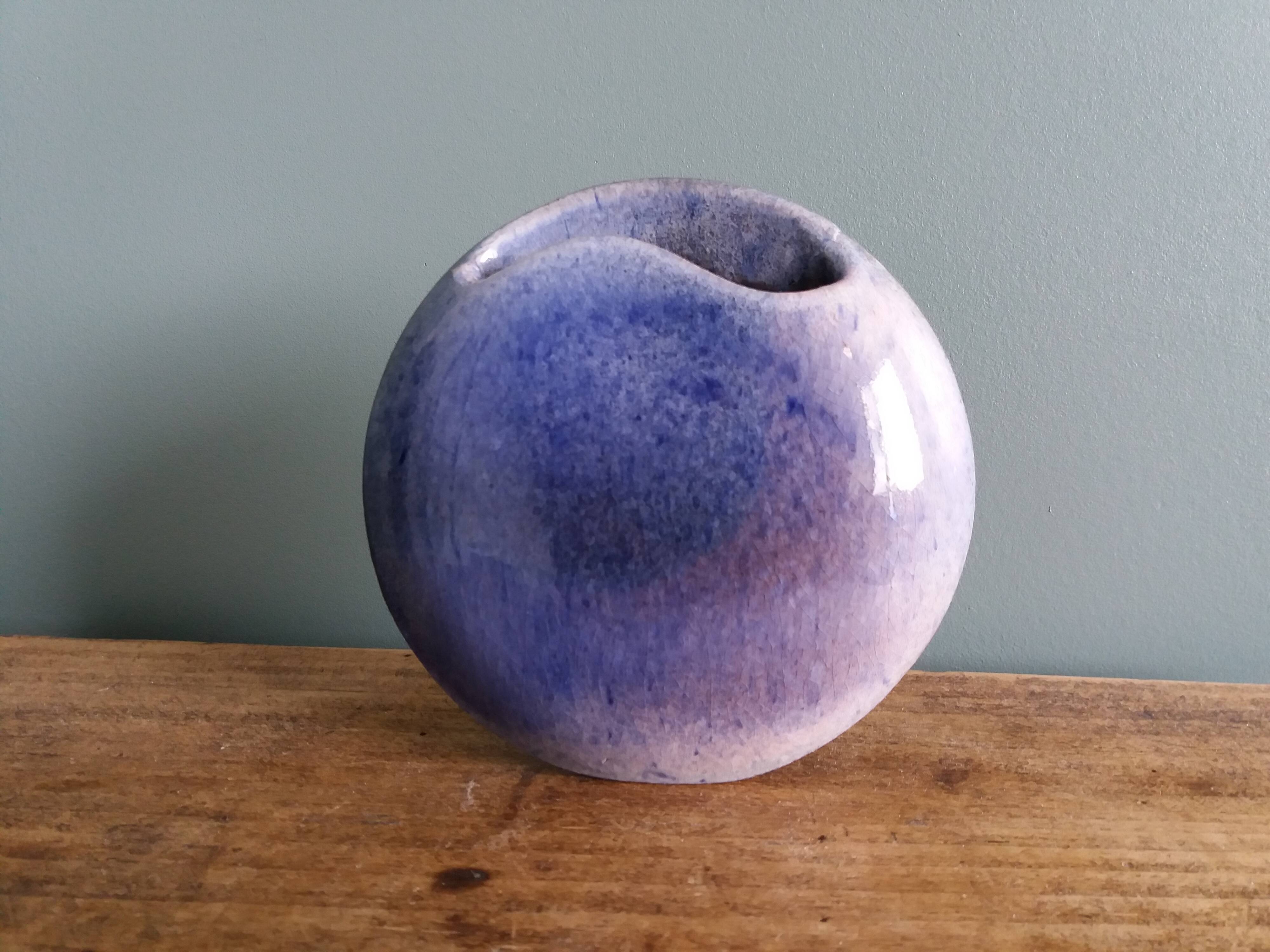 Blue ceramic lentil vase