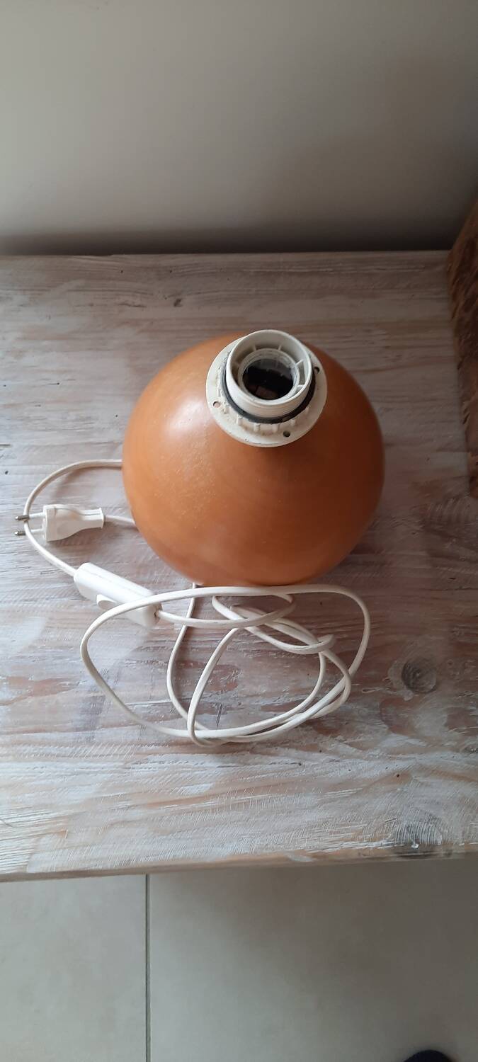 Solid wood ball lamp