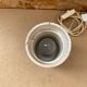 Antique vintage polished stone cylinder lamp