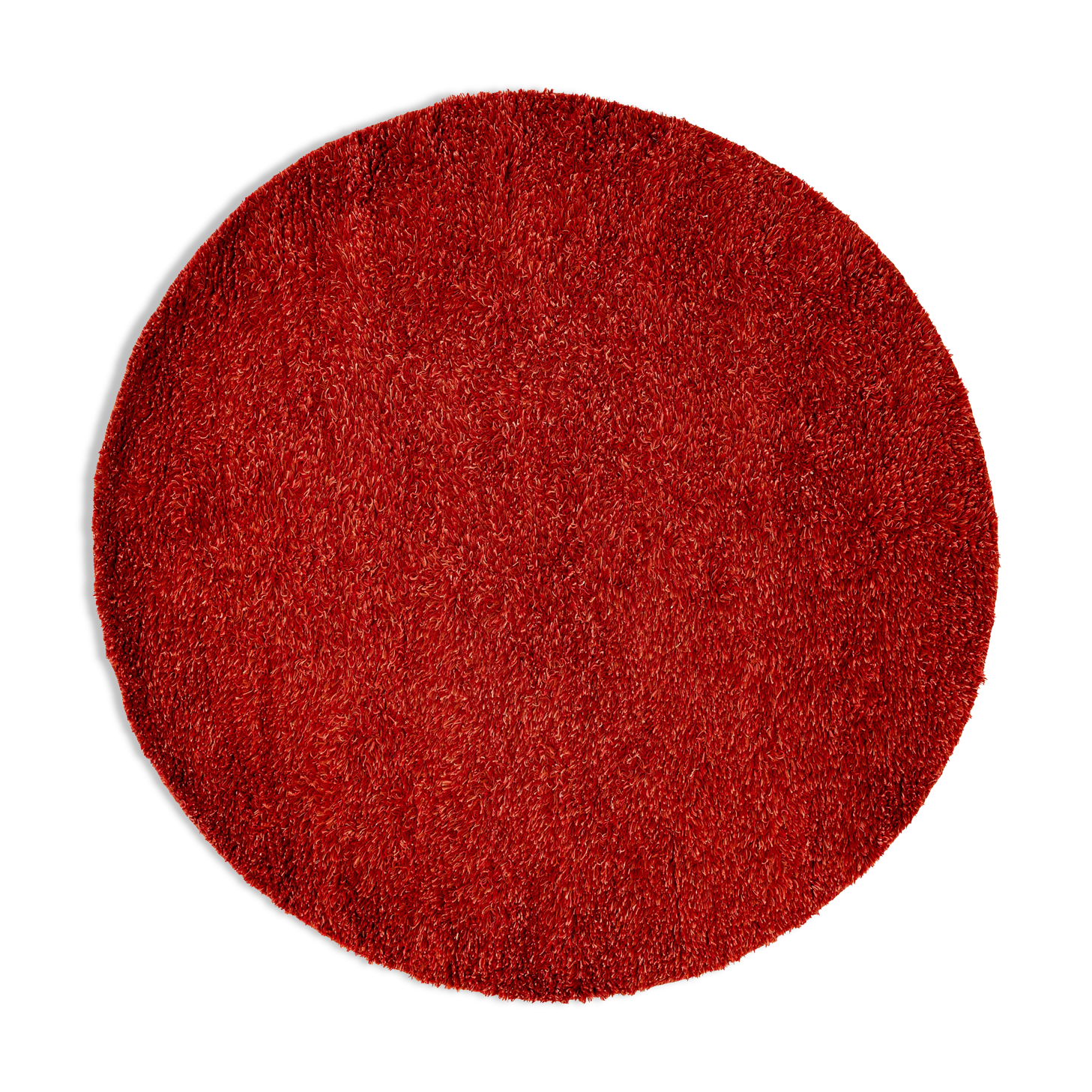 Scandinavian design rya rug by Karin Bernholm. Round, dia 196-198 cm (77-78 in)