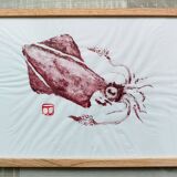 Gyotaku of a small squid