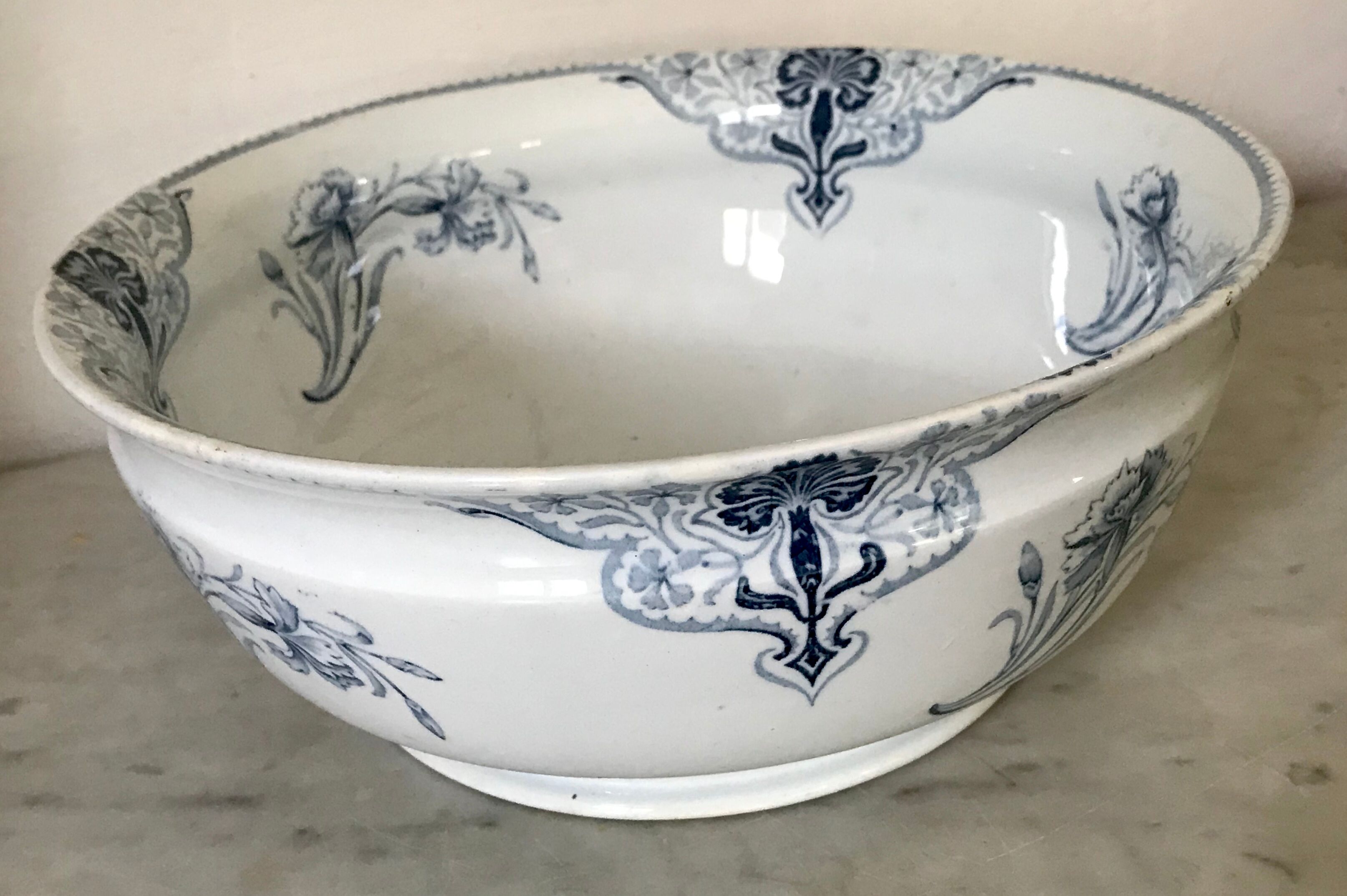Salad bowl Lunéville Art Nouveau