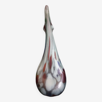 Vase en pâte de verre fait main, soufflé à la bouche, type Murano