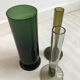 Lot de 3 vases en verre vert