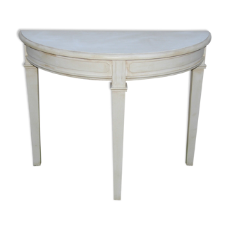 Solid painted wood console half-moon excellent condition