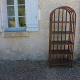 Vintage rattan library