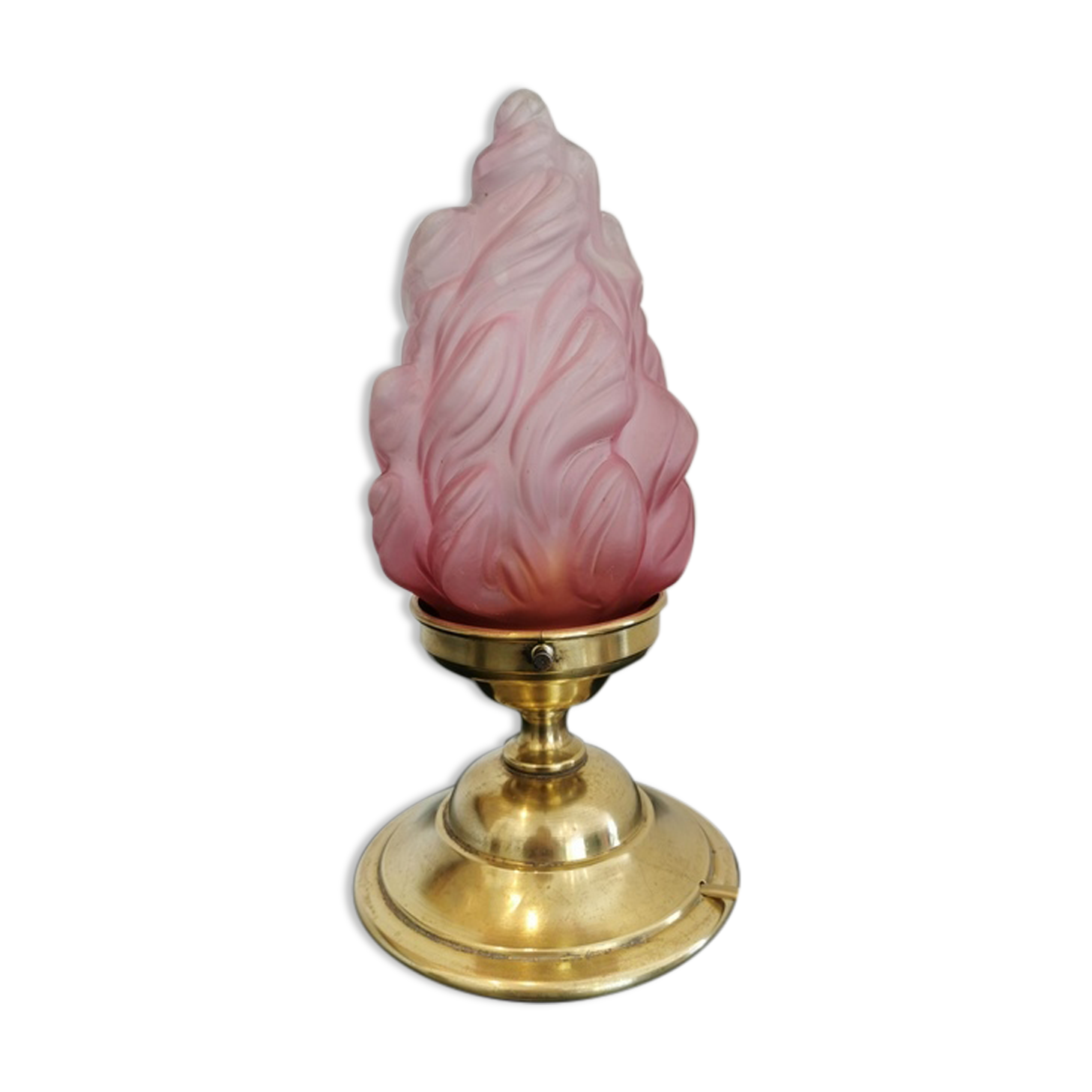 Art Deco table lamp "pink flame"